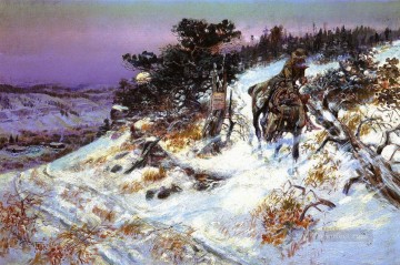 lobo y castor 1921 Charles Marion Russell Vaquero de Indiana Pinturas al óleo
